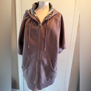 Burberry Lavender Hoodie with Gold Zipper